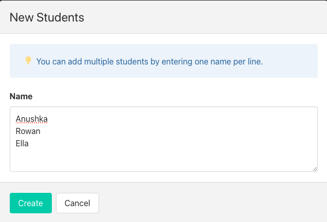 Add students in bulk