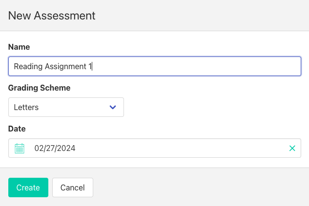 Create assessments